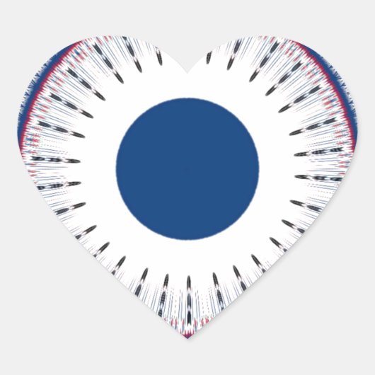 Chic Energetic Eye Design: een betoverend patroon Hart Sticker (Voorkant)