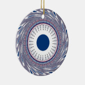 Chic Energetic Eye Design: een betoverend patroon Keramisch Ornament (Rechts)