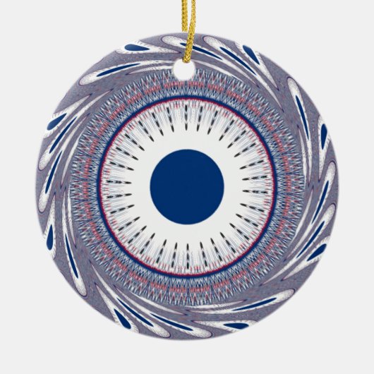 Chic Energetic Eye Design: een betoverend patroon Keramisch Ornament (Voorkant)