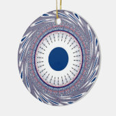 Chic Energetic Eye Design: een betoverend patroon Keramisch Ornament (Links)
