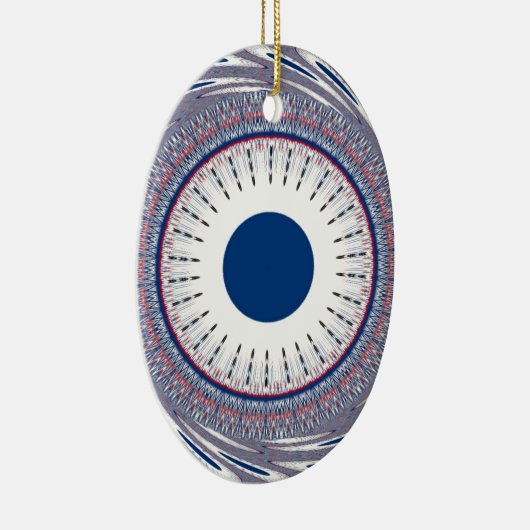 Chic Energetic Eye Design: een betoverend patroon Keramisch Ornament (Rechts)