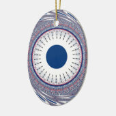 Chic Energetic Eye Design: een betoverend patroon Keramisch Ornament (Links)