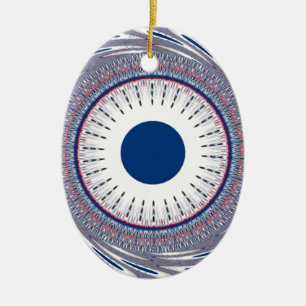 Chic Energetic Eye Design: een betoverend patroon Keramisch Ornament