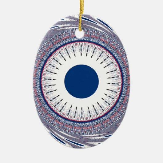 Chic Energetic Eye Design: een betoverend patroon Keramisch Ornament (Voorkant)