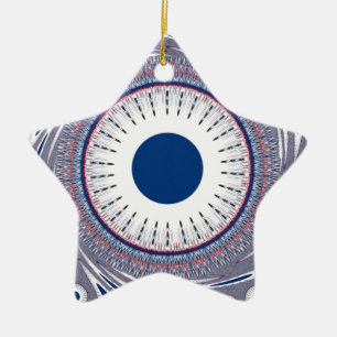Chic Energetic Eye Design: een betoverend patroon Keramisch Ornament