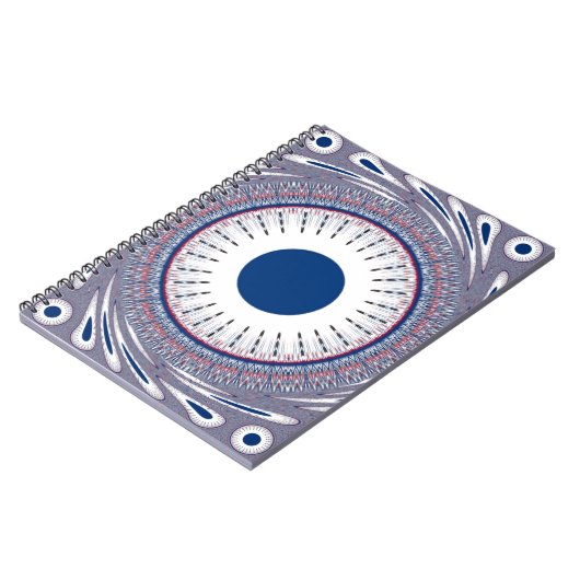 Chic Energetic Eye Design: een betoverend patroon Notitieboek (Linkerzijde)