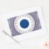 Chic Energetic Eye Design: een betoverend patroon Rechthoekige Sticker (Envelop)