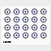 Chic Energetic Eye Design: een betoverend patroon Ronde Sticker (Vel)
