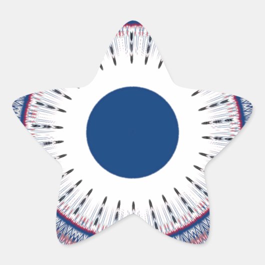 Chic Energetic Eye Design: een betoverend patroon Ster Sticker (Voorkant)