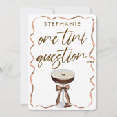Chic Espresso Martini Maid of Honor Proposal Kaart (Voorkant)