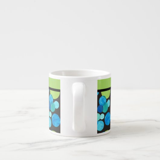 Chic Espresso Mok, Quirky Blue Moons Pattern Espresso Kop (Achterkant)