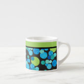 Chic Espresso Mok, Quirky Blue Moons Pattern Espresso Kop (Rechts)