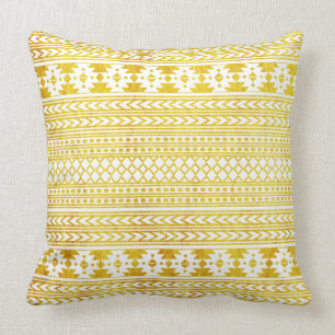 Chic Ethnic Gold Aztec Pattern Kussen