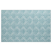 Chic Ethnic Ogee Pattern in Blauwgroen op White Stof (Fat Quarter)