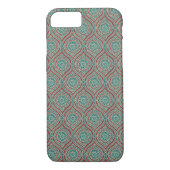 Chic Ethnic Ogee Pattern in Maroon, Blauwgroen en Case-Mate iPhone Case (Achterkant)