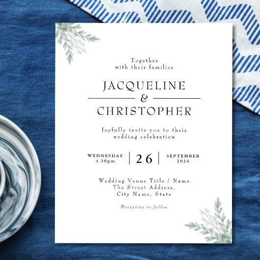 Chic Eucalyptus Budget Floral Weddenschap