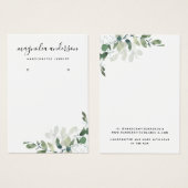 Chic Eucalyptus Earringen Jewelry Display Kaart (Voorkant /achterkant)