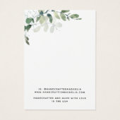 Chic Eucalyptus Earringen Jewelry Display Kaart (Achterkant)