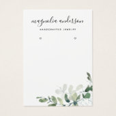 Chic Eucalyptus Earringen Jewelry Display Kaart (Voorkant)