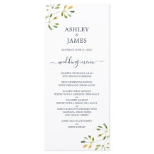 Chic Eucalyptus Foliage Dark Blue Script Weduwen