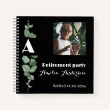 Chic eucalyptus foto pensioen zwart gastenboek