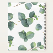 Chic Eucalyptus gebladerte gepersonaliseerde bruil Planner (Achterkant)
