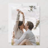 Chic Eucalyptus Gold Greenery Foto Wedding Kaart (Achterkant)