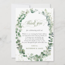 Chic Eucalyptus Greenery Baby shower Birthday 
