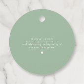 Chic Eucalyptus Greenery & Gold Hartelijk dank Bedankjes Labels (Achterkant)