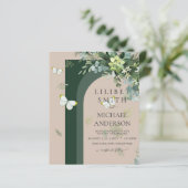Chic Eucalyptus Greenery Leaves Emerald Wedding (Staand voorkant)