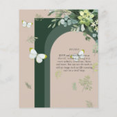 Chic Eucalyptus Greenery Leaves Emerald Wedding (Achterkant)