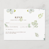 Chic Eucalyptus Greenery Leaves Emerald Wedding Briefkaart (Voorkant)
