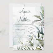 Chic Eucalyptus groen laat Schattigee groene bruil Kaart (Voorkant)