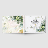 Chic Eucalyptus Groene Bladeren Smaragd Bruiloft Gastenboek (Volledig)