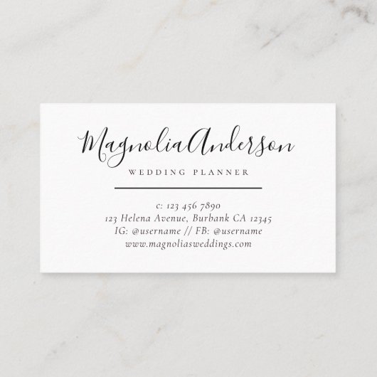 Chic Eucalyptus Leaves Visitekaartje (Achterkant)