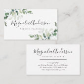 Chic Eucalyptus Leaves Visitekaartje (Voorkant / Achterkant)