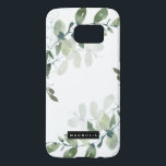 Chic Eucalyptus Monogram Samsung Galaxy S7 Hoesje<br><div class="desc">Pas dit waterverf eucalyptus greenery ontwerp aan met jouw naam.</div>