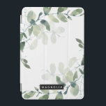 Chic Eucalyptus Monogram iPad Mini Cover<br><div class="desc">Pas dit waterverf eucalyptus greenery ontwerp aan met jouw naam.</div>