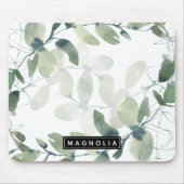 Chic Eucalyptus Monogram Muismat (Voorkant)