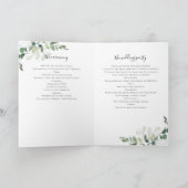 Chic Eucalyptus Order of Ceremony Wedding Programma (Binnen)