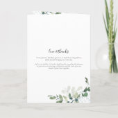 Chic Eucalyptus Order of Ceremony Wedding Programma (Achterkant)