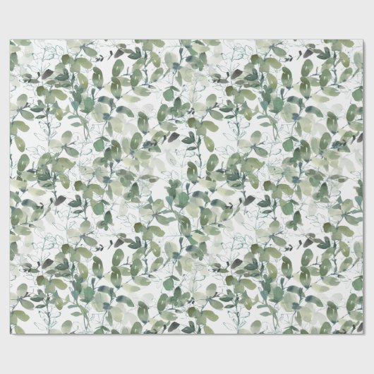 Chic Eucalyptus Pattern Cadeaupapier (Vlak)