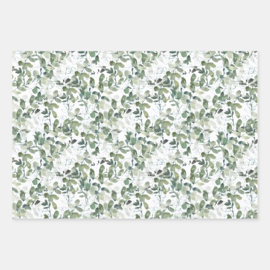 Chic Eucalyptus Pattern Inpakpapier Vel (Voorkant)