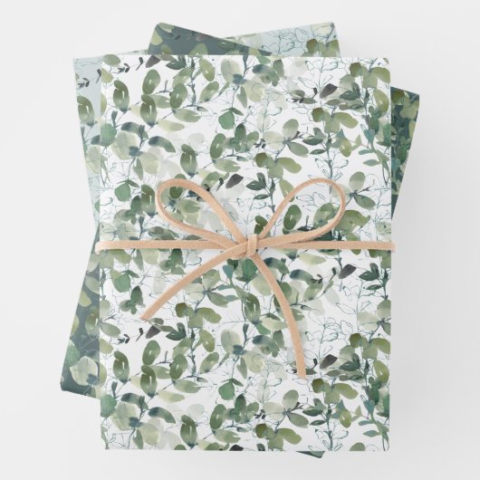 Chic Eucalyptus Pattern Inpakpapier Vel (In situ)