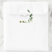 CHIC EUCALYPTUS WATERVERF LOVE EN BEDANKT WEDING VIERKANTE STICKER (Tas)