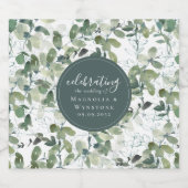 Chic Eucalyptus Wedding Bier Etiket (Enkel label)