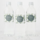 Chic Eucalyptus Wedding Waterfles Etiket (Flessen)