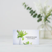 Chic Event Coordinator Party Planning Flower White Visitekaartje (Staand voorkant)