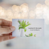 Chic Event Coordinator Party Planning Flower White Visitekaartje