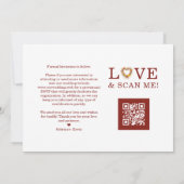 Chic Exquisite Love Quote Fall Floral Heart-Shape  Save The Date (Achterkant)